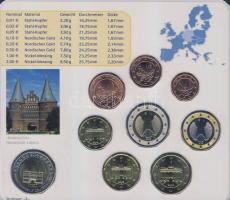 Németország 2006F 1c-2€ 8klf db + 2€ "Schleswig-Holstein", szettben T:...