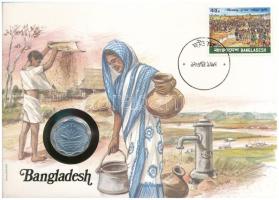 Banglades 1978. 10P FAO bélyeges érmés borítékon, ismertetővel T:UNC Bangladesh 1978. 10 Paisa Al-Br FAO coin in envelope with stamp, cancellation and a prospectus in german C:UNC patina