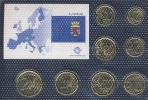 Luxemburg 2002. 1c-2€ 8klf db aranyozva, kereskedői szettben T:1