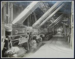 Régi nagy méretű Ganz gyári fénykép a Babcock- Wilcox kazánokról
