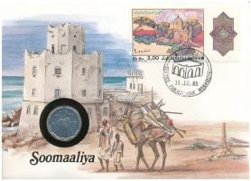 Szomália 1976. 10s felbélyegzett borítékban, bélyegzéssel, német nyelvű tájékoztatóval T:UNC Somalia 1976. 10 Senti in envelope with stamp, cancellation and a prospectus in german C:UNC