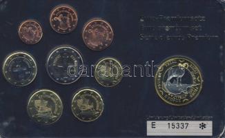 Ciprus 2008. 1c-2€ 8klf db + 2003. 1€ próbaveret kereskedői szettben T:1,BU Limitált példányszám!