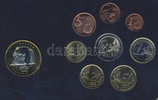 Ciprus 2008. 1c-2€ 8klf db + 2003. 1€ próbaveret kereskedői szettben T:1,BU Limi...