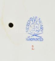 Herendi Kleopátra a kígyóval, fehér mázas, jelzett, kopással, m:25 cm