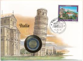 Olaszország 1984. 500L felbélyegzett borítékban, bélyegzéssel, német nyelvű tájékoztatóval T:AU Italy 1984. 500 Lire in envelope with stamp, cancellation and a prospectus in german C:AU