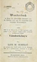 1854 Vándorkönyv erdélyi asztalos legény részére. Sok bejegyzéssel