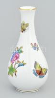 Herendi Viktória mintás váza, matricás, alján lyukkal, jelzéssel, hibátlan, m: 16cm