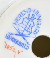 Herendi Viktória mintás váza, matricás, alján lyukkal, jelzéssel, hibátlan, m: 16cm