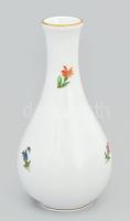 Herendi virágmintás váza, kézzel festett, jelzéssel, hibátlan, m: 16cm