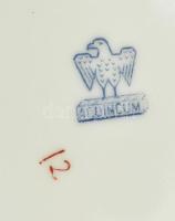 Aquincum Füred vidéki leány XIX. sz. ékszeres tálka, kézzel festett, jelzett, kis kopással, 10x8,5 c...