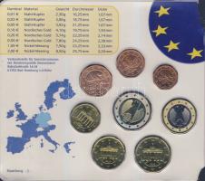 Németország 2002J 1c-2€ 8klf db, szettben T:1 Sérült!