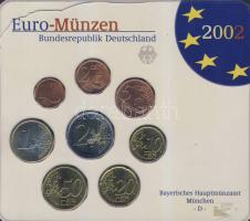 Németország 2002D 1c-2€ 8klf db, szettben T:1 Sérült!