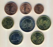 Görögország 2002. 1c-2€ 8klf db, komplett forgalmi sor T:1