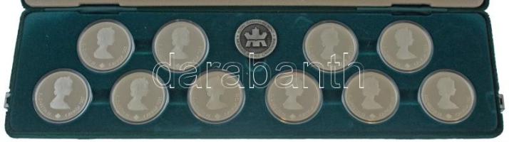 Kanada 1985-1987. 20$ Ag "1988. Téli olimpia, Calgary" (10xklf) a sportágakat ábrázoló eml...