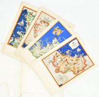 cca 1980 Galleria delle Regioni Olaszország régióit ábrázoló grafikus térképek mappában, kísérő füze...