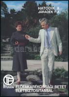 1986 OTP Nyugdíj Előtakarékossági Betét kisplakát, 24×17 cm