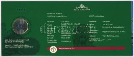 2009. 200Ft elsőnapi veret, sorszámozott "09792" díszcsomagolásban + 2006. 200Ft "FB&...