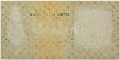 1929. 10P fázisnyomat, hátlap teljes, előlapon csak alapnyomat, sorszámozott T:F szép papír R!
Hung...