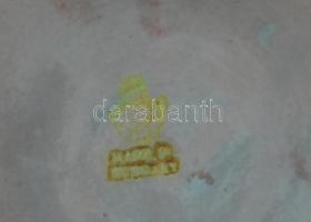 Zsolnay kaspó, Eozin mázas, jelzett, terv.:Kovács István, belül mázrepedésekkel, minimális kopással,...