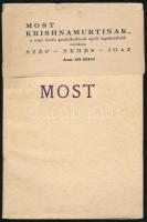 J. Krishnamurti: Most. Bp., é.n. (1930 k.), Star Publishing Trust (Csillag Kiadó Vállalat). 15 p. Kiadói papírkötésben, kissé foltos és kissé sérült borítóval.