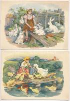 5 db modern szovjet művész képeslap / 5 modern Soviet art postcards