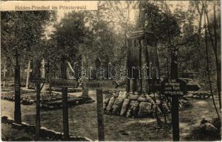 1915 Helden-Friedhof im Priesterwald / Első világháborús német katonai hősök temetője Bois-le-Pretre-ben / WWI German military cemetery in Bois-le-Pretre + "Feld-Postexped. K.B. Ersatz-Division" (EK)