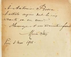 Maria Star: Impressions de'Espagne. DEDIKÁLT! Paris, 1900, Librairie Paul Ollendorff, 6+211 p. ...