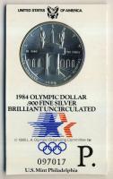USA 1984P 1$ Ag "Olimpiai játékok" eredeti csomagolásban T:BU
