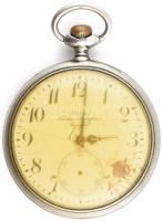 Doxa fém házas zsebóra, sérült és hiányos számlappal, ketyeg, d: 45 mm