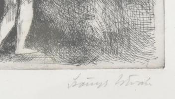 Szőnyi István (1894-1960): Aktok. Rézkarc, papír, jelzett, üvegezett fakeretben.15x21 cm