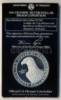 USA 1983S 1$ Ag "Olimpiai játékok" eredeti csomagolásban T:PP