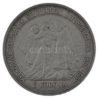 1907KB 5K Ag "Ferenc József megkoronázásának 40. évfordulója" T:VF karc, ph. Adamo K7.1