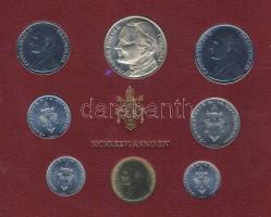 Vatikán 1976. 1L-100L 7klf db + "II.János Pál pápa" ffém emlékérem, szettben T:1