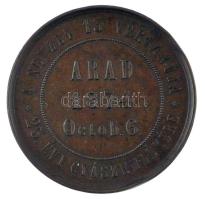 Arad 1874. "Az aradi vértanúk kivégzésének 25. évfordulójára" Ag emlékérem. "SZABADSÁ...