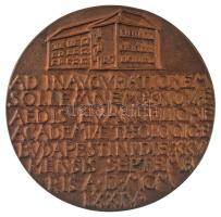 Asszonyi Tamás (1942-) 1974. "Evangélikus Teológiai Akadémia" kétoldalas bronz emlékplaket...