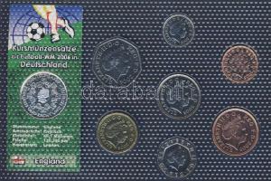 Nagy-Britannia 2004-2005. 1p-1Ł 7klf db + Németország 2006. "Labdarúgó VB" Ag emlékérem, k...