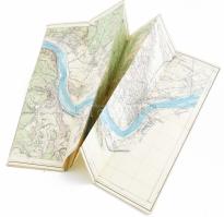 cca 1929 Vízisporttérképek: 5. sz., Duna Budapest-Vác, 33 km,1:25.000, Bp. M. Kir. Állami Térképésze...