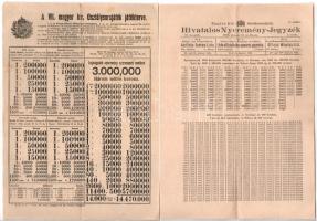 1922. "7. Magyar Királyi Osztálysorsjáték" negyedik osztály 1/2 sorsjegye, "49255&quo...