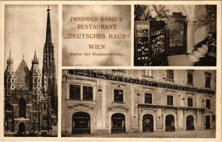 Wien, Vienna, Bécs; Restaurant Deutsches Haus. Hinter der Stephanskirche / restaurant, interior