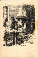 1915 Bileca, Bilek; Kaffee Austria. K.u.K. Geniedirektion Bileca. Der Reinertrag ist für den Kriegswaisenfond bestimmt / café + "K.U.K. MILIT. POST BILECA" "Artilleriebesatzungsabteilung II" (fl)