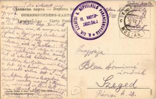 1915 Mostar, general view + "K.U.K. MILIT. POST MOSTAR" "M. kir. szegedi 5. népfelkel...