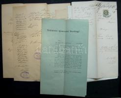 1872 7db különböző bajai irat és levél