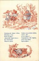 Patakmenti hímes réten, mosolyg a nap fent az égen... Országos Stefánia Szövetség az anyák és csecsemők védelmére / Mother and child protective action propaganda in Hungary s: Szilágyi M.