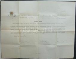 1924 Bábamesteri oklevél nagy méretben