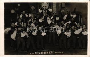 1941 Budapest VII. Café Ostende kávéház, belső, Rajkó cigány zenekar. Faragó László Artistica Foto (EK)