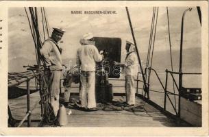 1914 Marine Maschinen-Gewehr. K.u.K. Kriegsmarine / WWI Austro-Hungarian Navy battleship, mariners with machine gun. Phot. Alois Beer. Verlag F. W. Schrinner, Pola (EK)