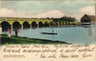 1903 Hortobágy, Hortobágyi kilenclyukú híd. Pongrácz Géza kiadása. Kiss Ferenc eredeti fényképe után (fl)