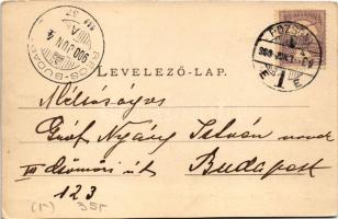 1900 Pozsony, Pressburg, Bratislava; Aus jedem Fensterlein mögt Ihr gegrüsset sein / Szecessziós vir...
