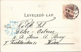 1898 (Vorläufer) Pozsony, Pressburg, Bratislava; Mária Terézia szobor / monument, statue. Schneider ...