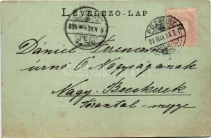 1899 (Vorläufer) Pozsony, Pressburg, Bratislava; Mihály utca / Michaelergasse / street view (EK)